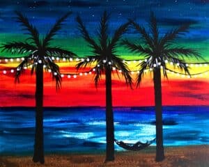 Image of painting called Dreaming Hammock Paint Night with Erin
