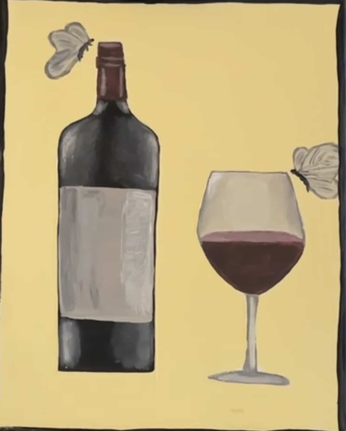 Wine glass painting