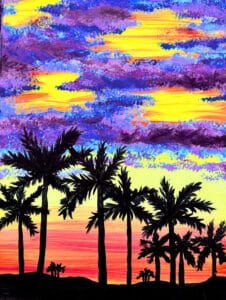 Image of painting called So Cal Sunset with Erin