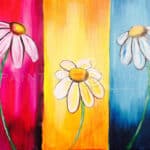 Daisy Trio paint and sip