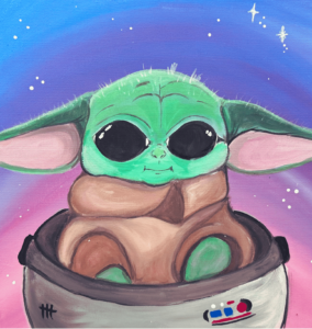 Image of painting called Baby Yoda - Paint and Sip