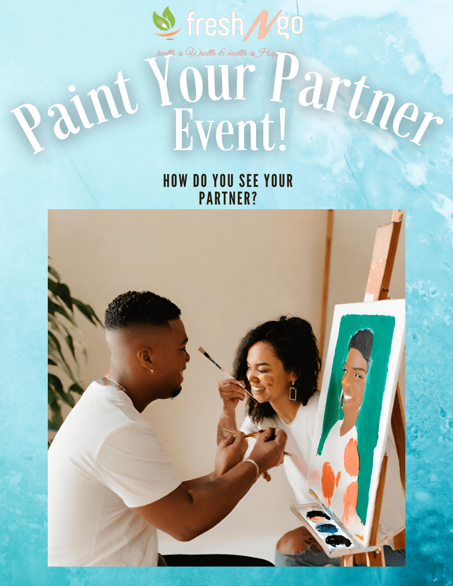 Paint Your Partner Event paint and sip