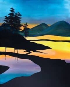 Image of painting called Twilight on the Bend