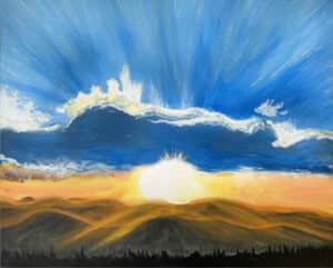 Image of painting called Saddleback sunset - paint and sip