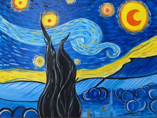 VAN GOGH STARRY NIGHT PAINTING