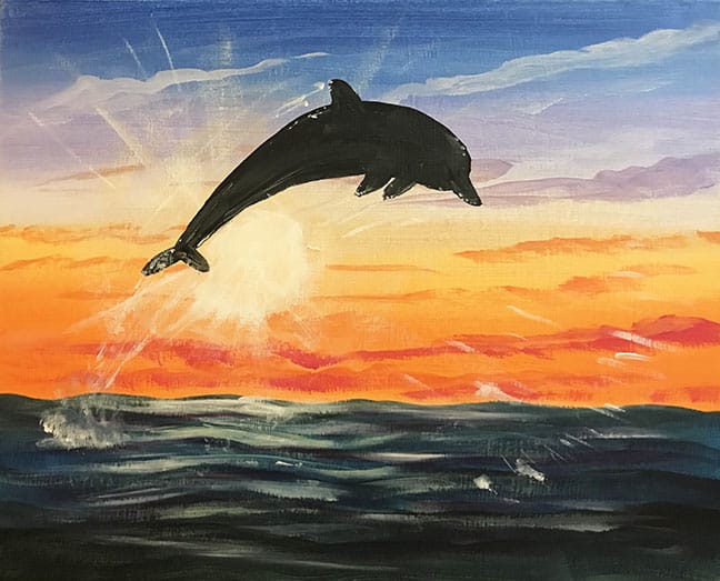 Jumping Dolphin at Zubies Dry Dock Restaurant