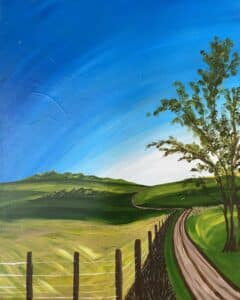 Beautiful Country Road paint and sip painting event