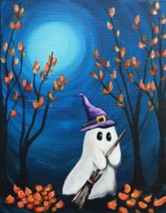 Ghostly Woods  Paint and Sip Night Event paint and sip