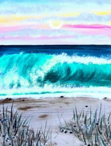 Image of painting called Soft Shore Break Lunch and Paint with Erin