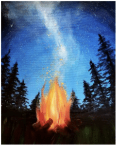 Image of painting called Bonfire - Paint and sip