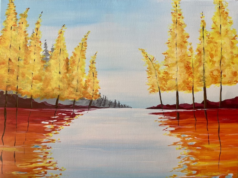 fall on the river paint and sip