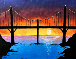 Image of painting called We Met On The Bridge - Paint and Sip