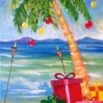 christmas on the beach paint and wine