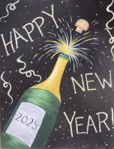 Image of painting called Happy New Year Paint and Sip Event