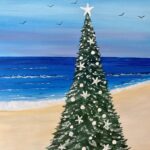 beachy xmas tree paint and sip