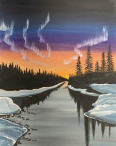 Image of painting called Alaskan Nights Paint and Sip