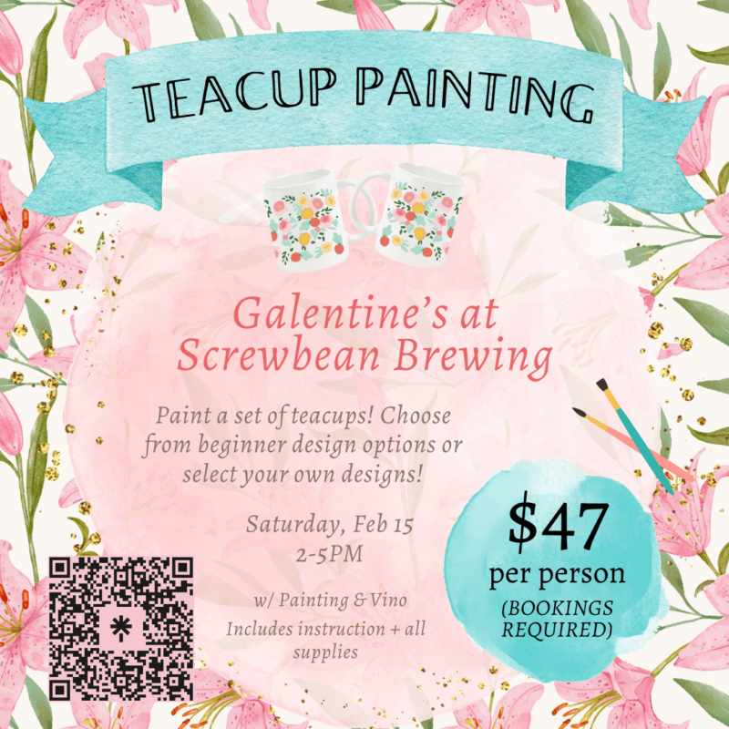 Immerse yourself in a world of creativity and fun at our Galentine's teacup paint and sip class. Whether you're on a date, with family or friends, or even as a couple, this indoor activity promises to be memorable. Let your artistic side shine as you paint away the stress of the day in a relaxed and social setting. Join us for a creative experience like no other!