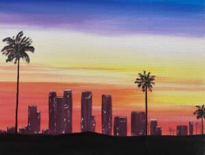 Image of painting called Beach City Sunset Paint and Pint Night