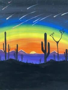 Image of painting called Desert Nights Paint and Sip