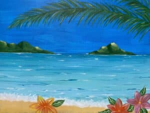 Image of painting called Hawaiian Beach Paint and Sip Night