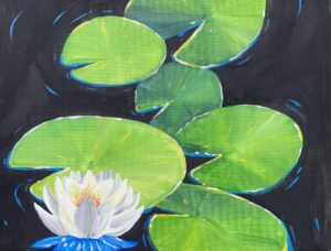 Image of painting called Water Lilies Paint and Sip Night