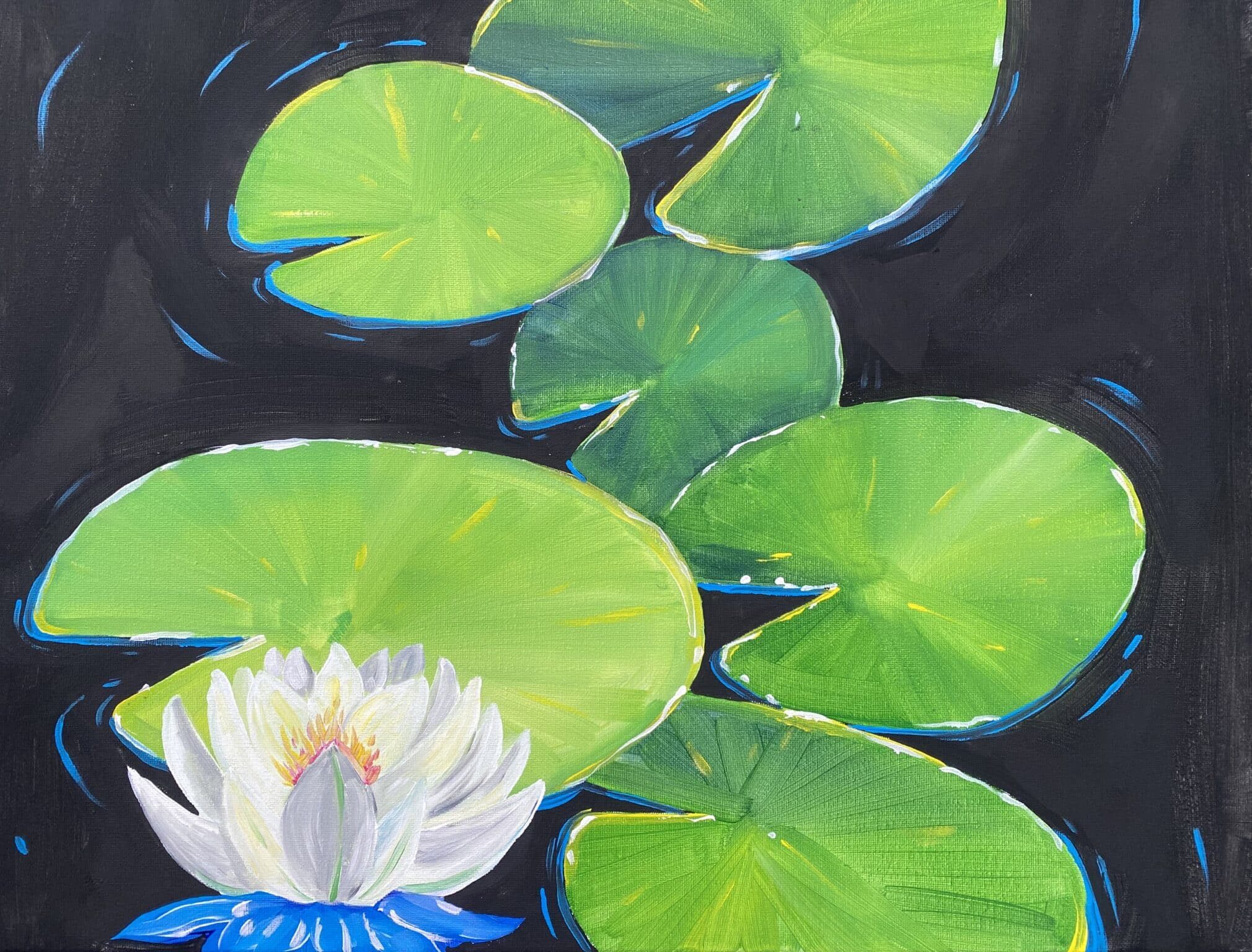 water lilies paint and sip