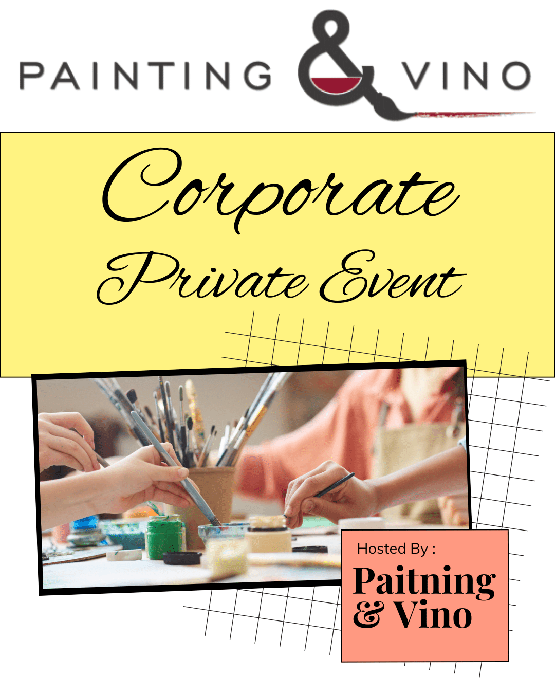 Corporate Private Paint and Sip Painting Event