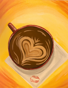 Image of painting called I Love You A Latte - Paint and Sip