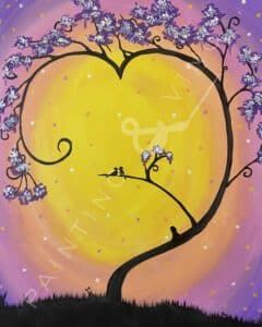 Image of painting called Valentine Tree- Paint and Sip