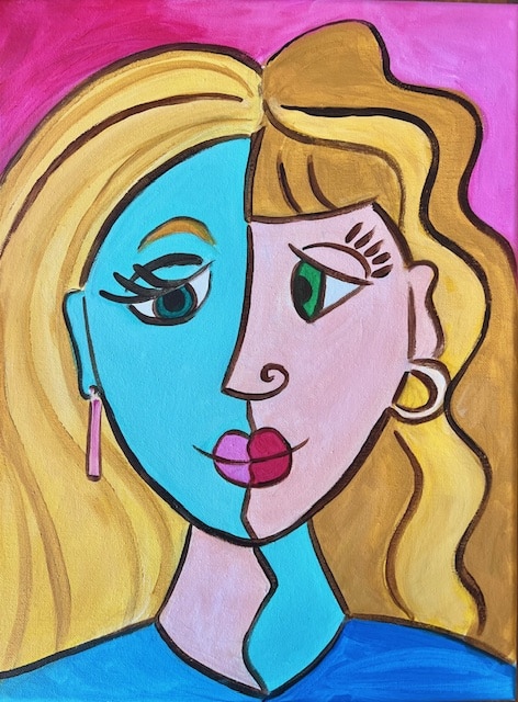 Picasso style portrait