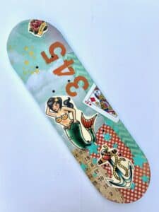 Image of painting called Design your own Skateboard Deck- Collage, Paint and Sip - San Diego 