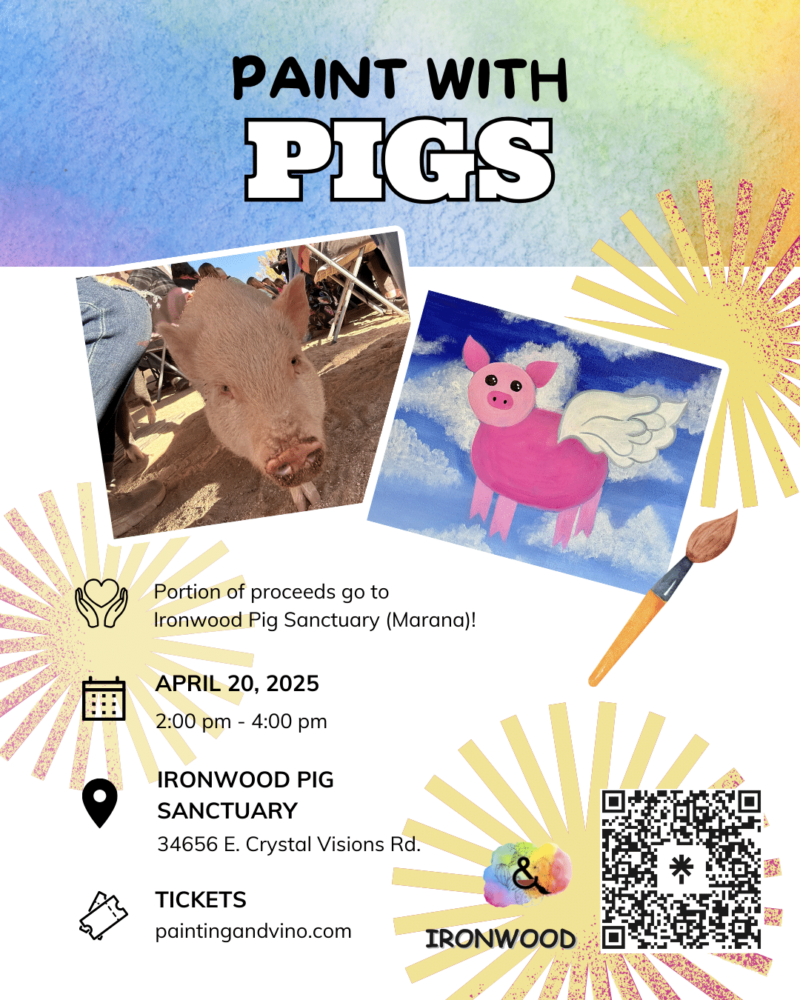 Immerse yourself in a world of creativity and fun at our paint with pigs class. Whether you're on a date, with family or friends, or even as a couple, this indoor activity promises to be memorable. Let your artistic side shine as you paint away the stress of the day in a relaxed and social setting. Join us for a creative experience like no other!