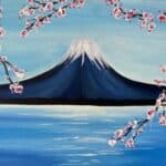 mt fuji paint and wine