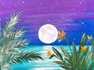 Image of painting called Moonlit Coast Paint and Sip with Erin