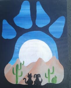 Desert Pets paint and sip painting event in Sacramento