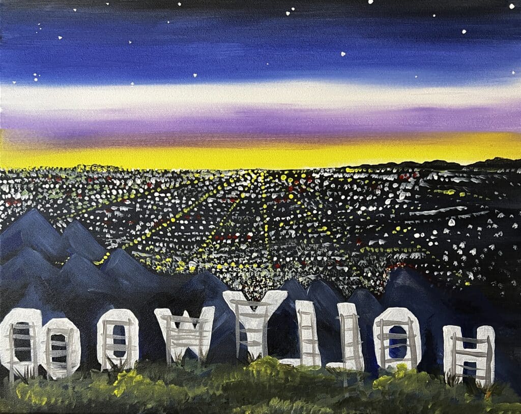 Dodgers, Lakers, Hollywood Sign Painting