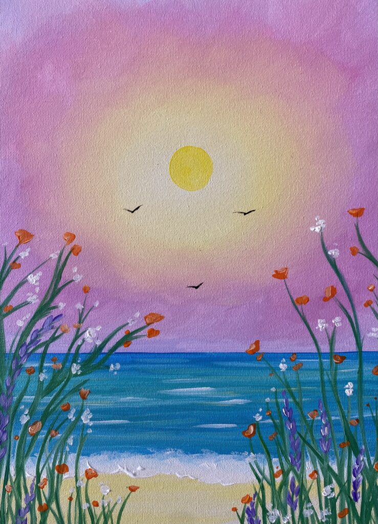 coastal bloom paint and sip