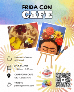 Sip and Paint ‘Café con Frida’ – Includes Coffee and Bagel!
