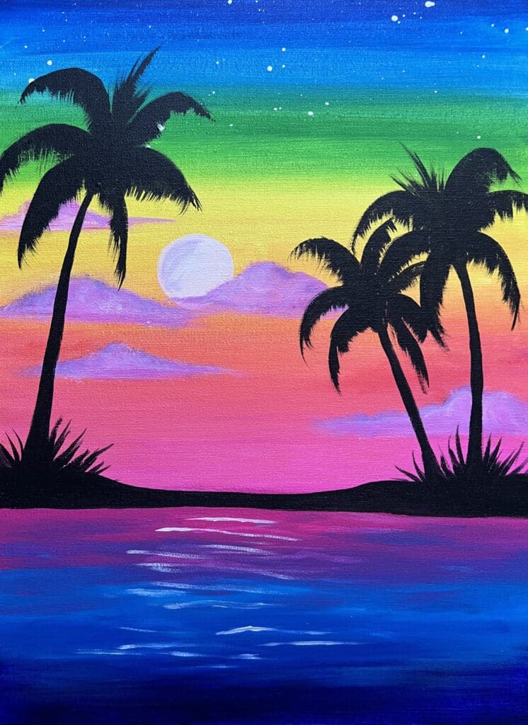 Rainbow Sunset - Paint and Sip - San Diego