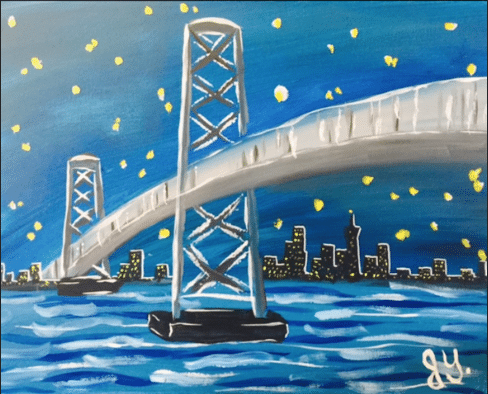 PAINT AND SIP – BAY BRIDGE AT NIGHT –  REFUGE
