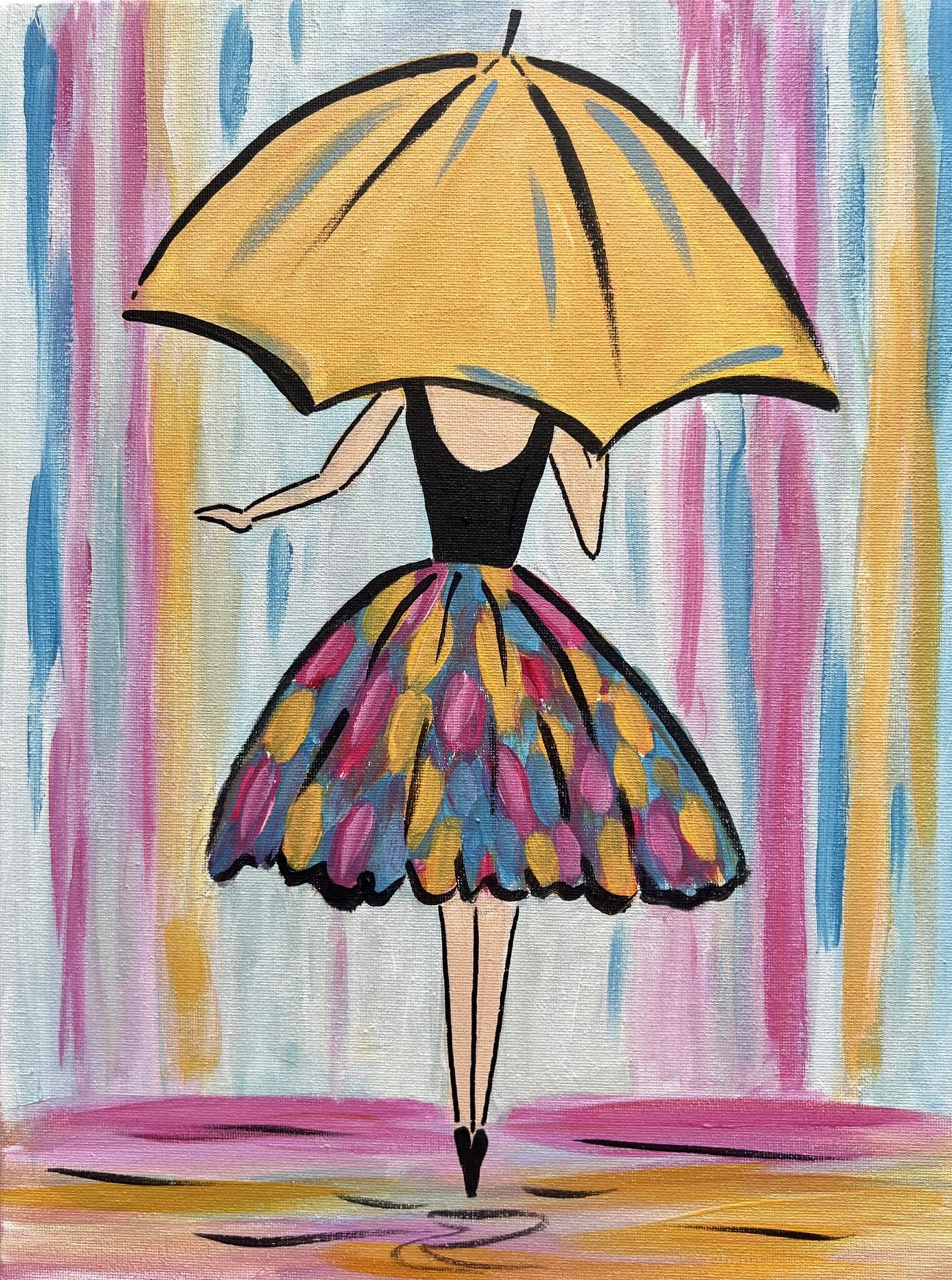 Summer Rain –  Paint and Sip – San Diego