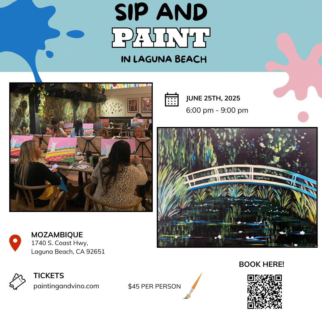 monets lily pond paint and sip