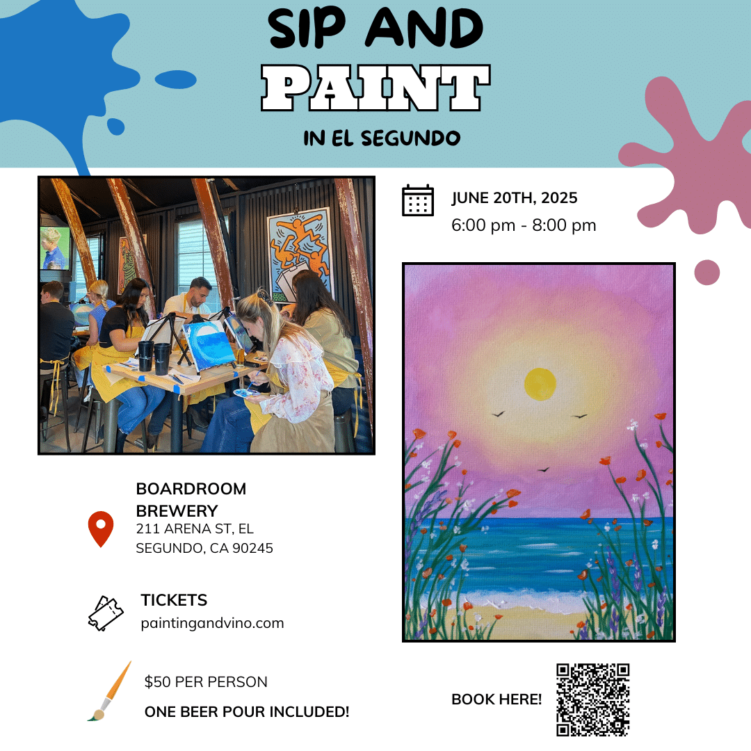 Coastal Flowers Paint and Sip Night- drink included