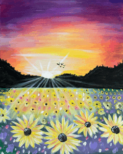 Morning flowers- Paint and Sip at The Hive on Convoy