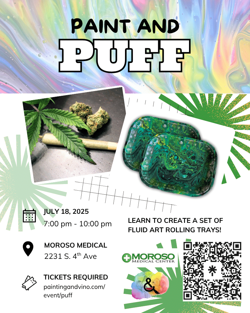 Paint and Puff - Paint Pour on Rolling Trays