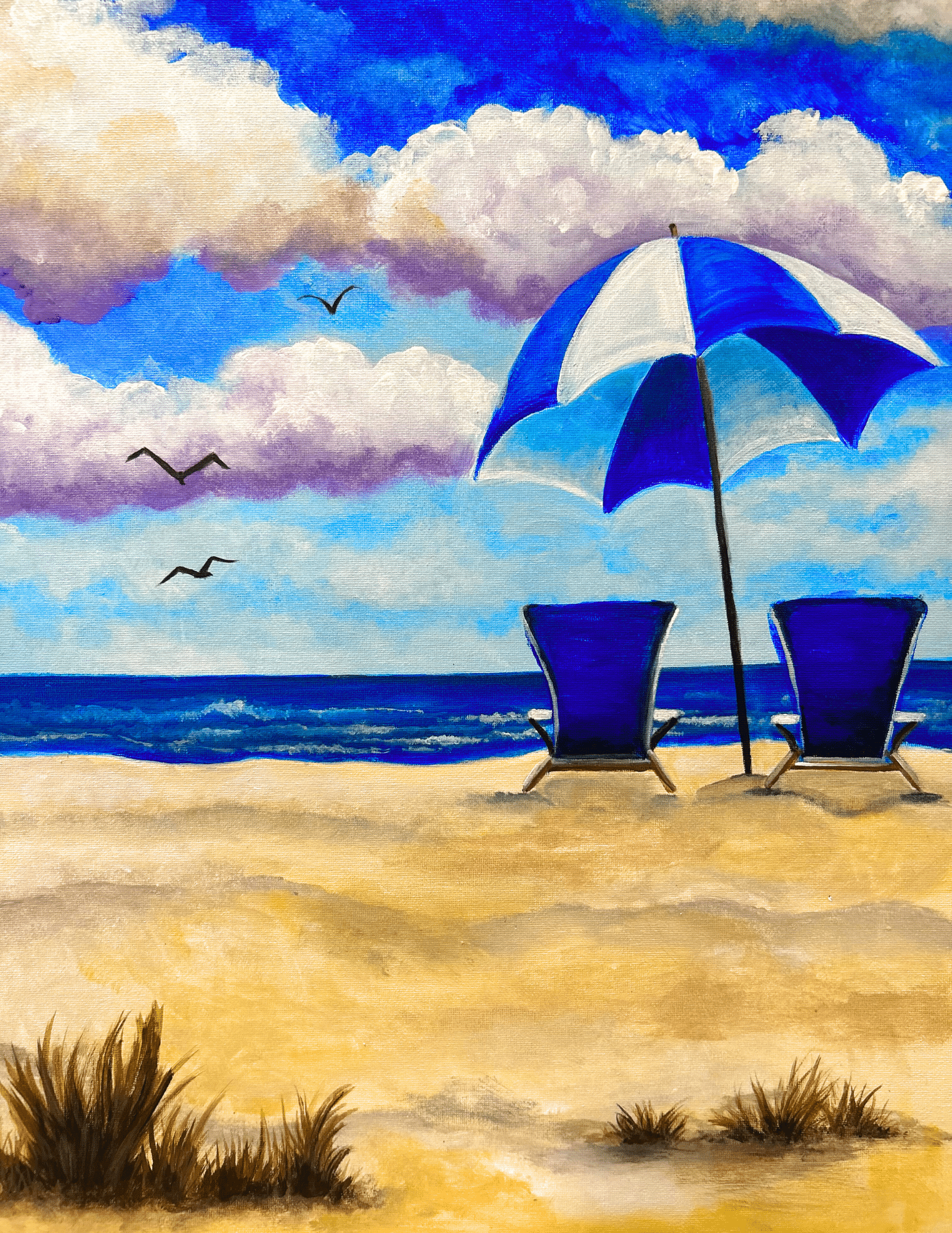 Relax At The Beach With Me-Paint and Sip Night