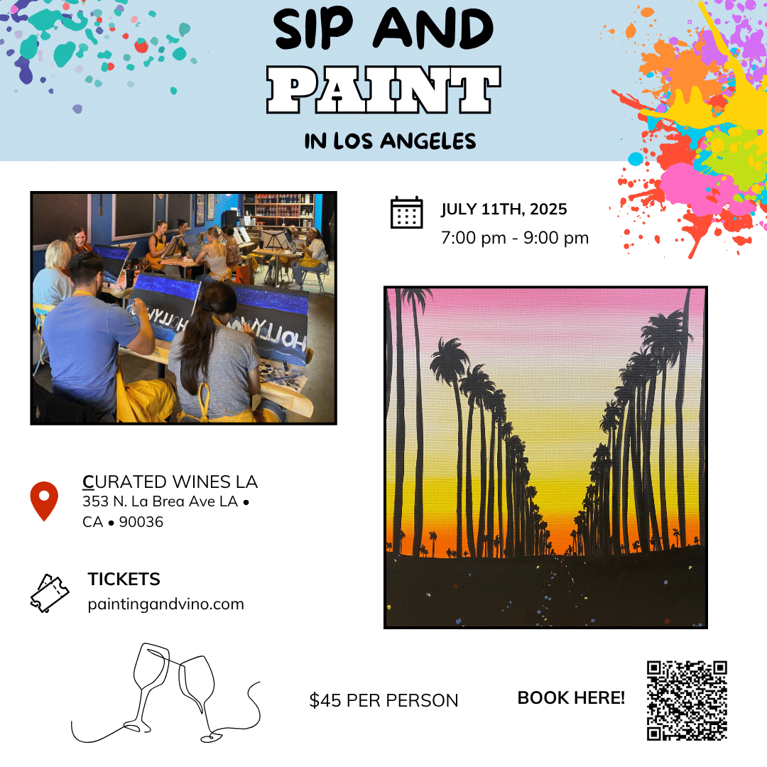 Palm Trees Sunset Paint and Sip Event