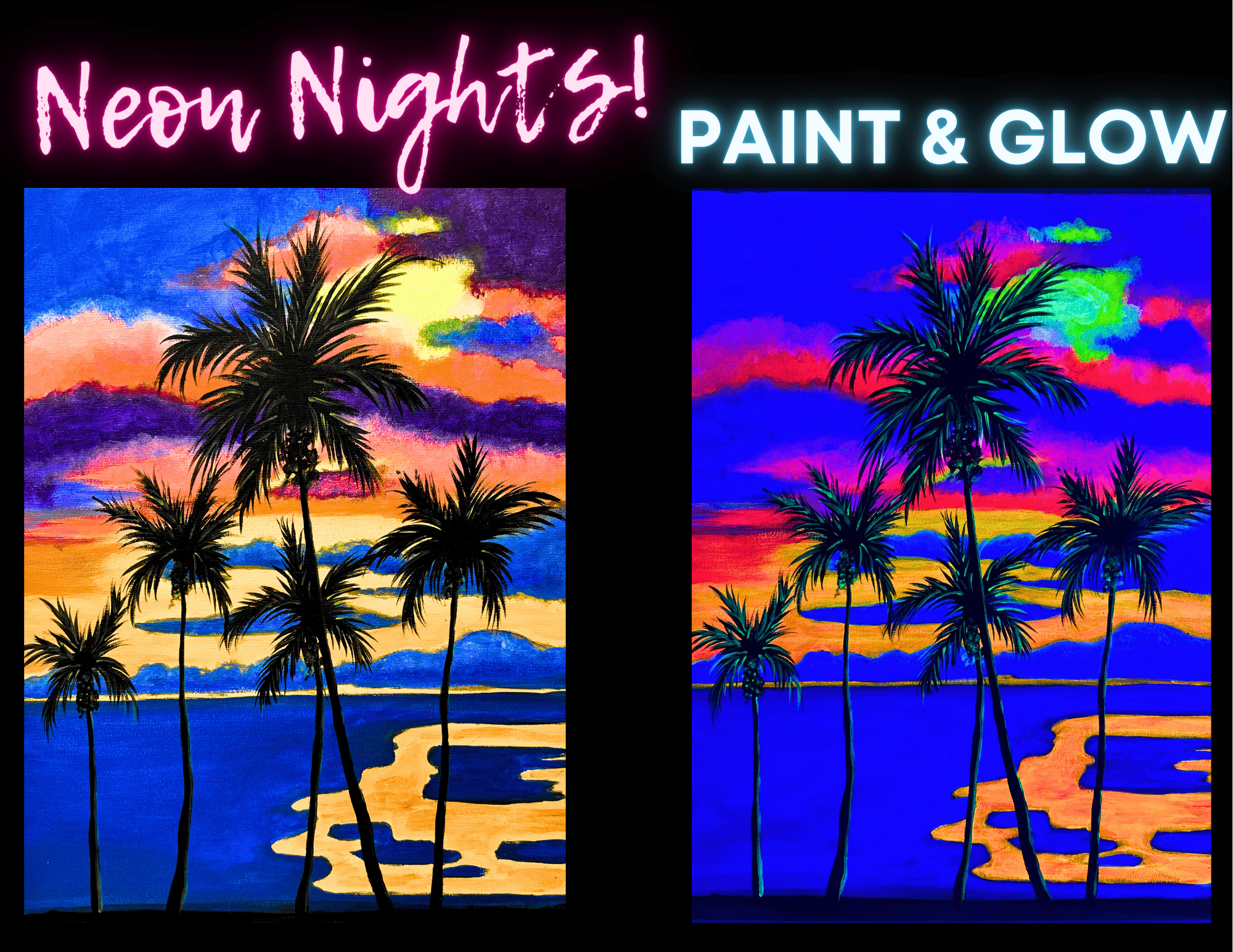 Palm Island – Neon Paint and Sip Night