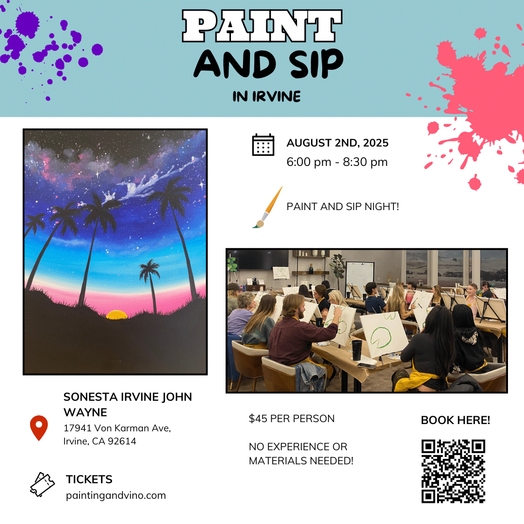 Night Sky Palms Paint and Sip Night