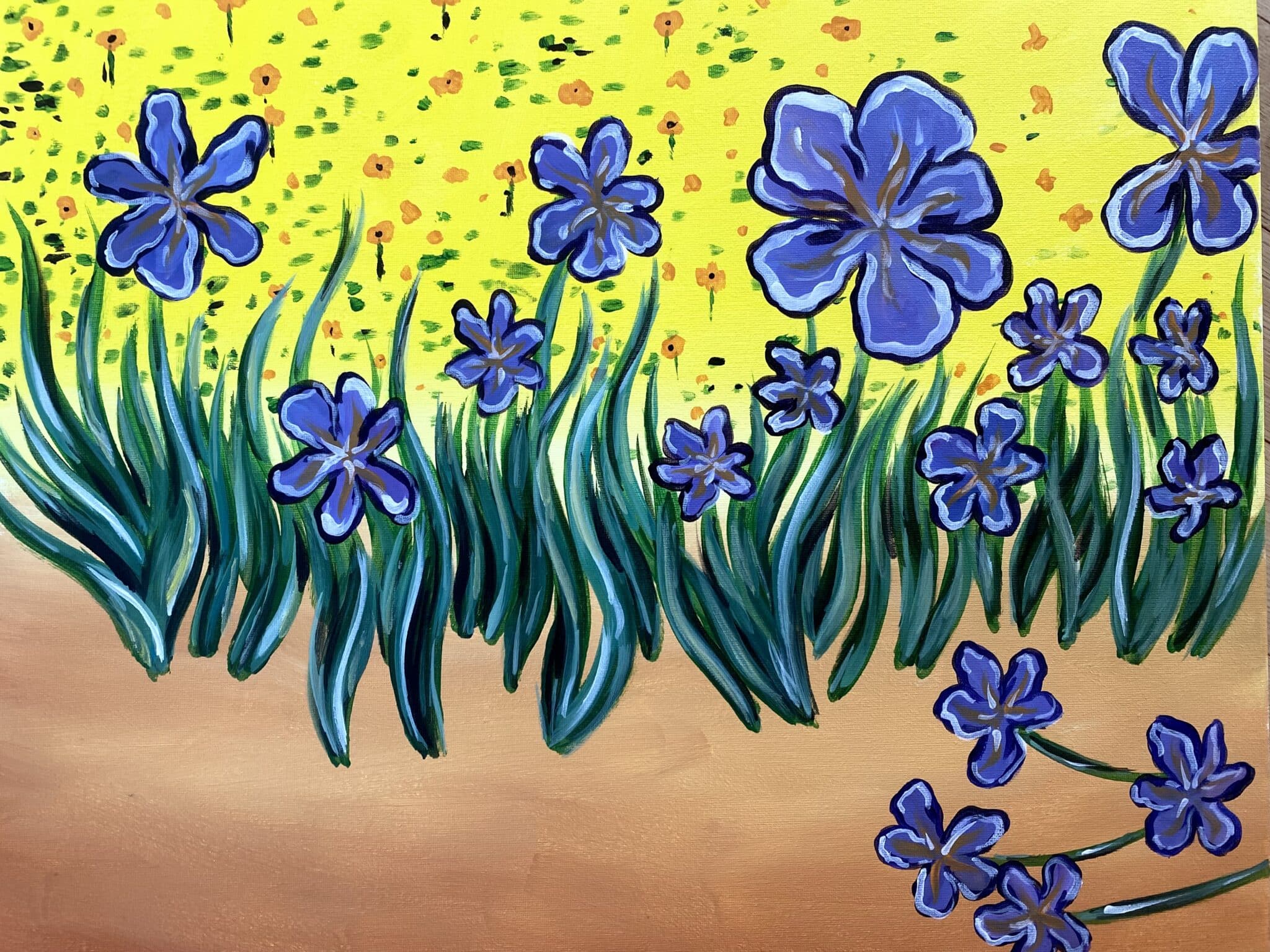 Van Gogh Irises Paint and Sip